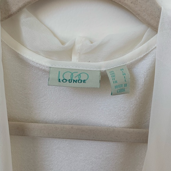 Logo Lounge White Flowy Semi Sheer Cardigan - Picture 7 of 8